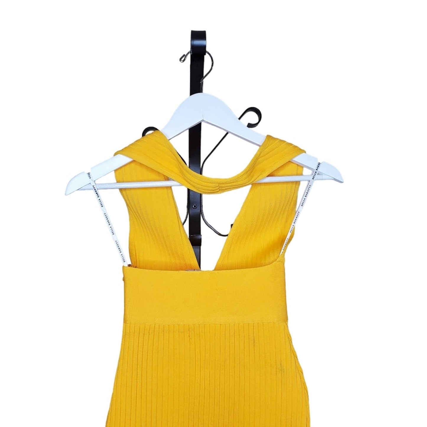 Bella Barnett Halterneck Plunge Bandage Mini Dress, Tangerine XS