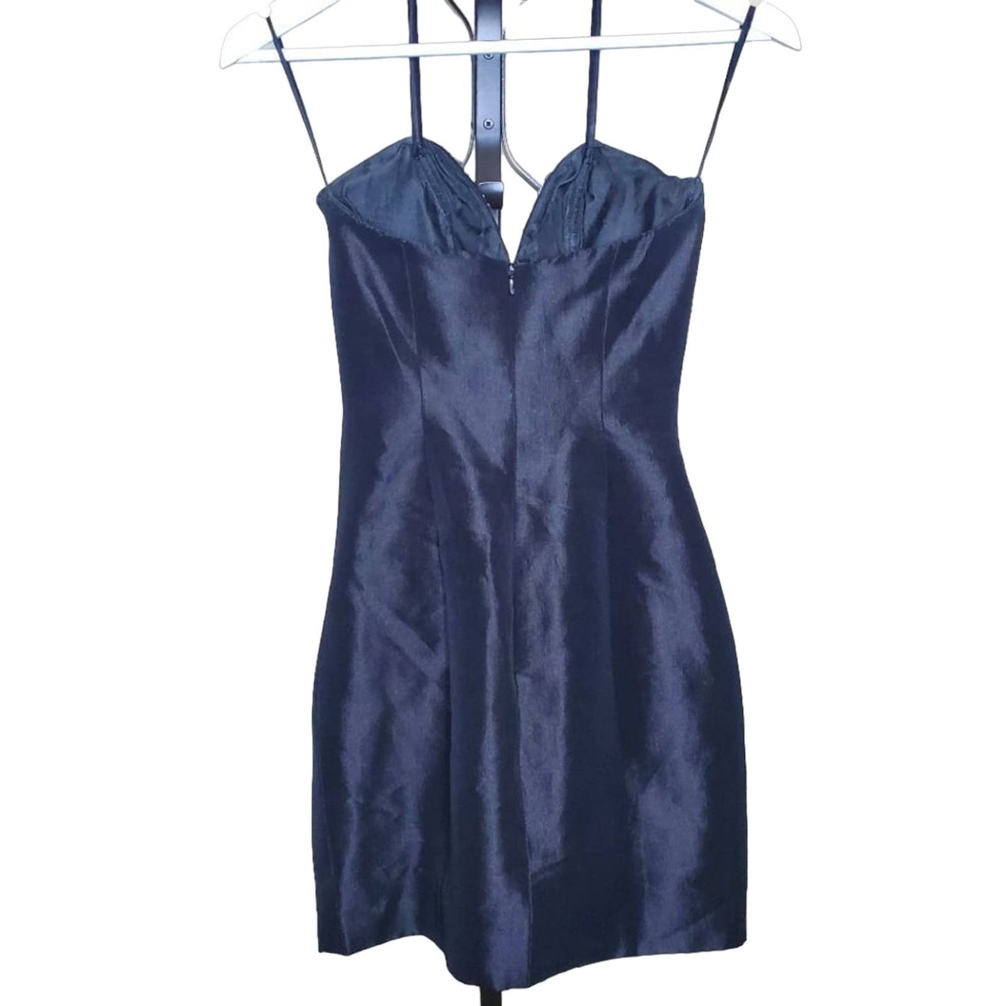 Jovani Black Crystal Strapless Mini Dress, Size 0