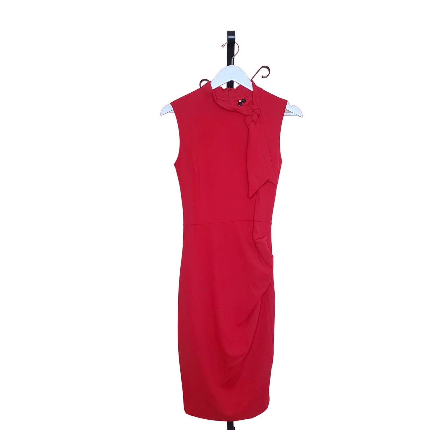 NEW Miusol Red Women's 1950's Style Ruffle Cocktail Pencil Dress, Size Small