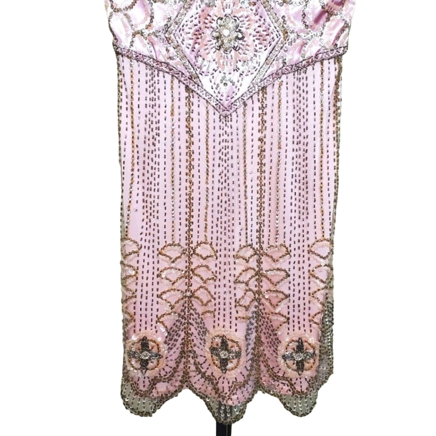 NEW Sue Wong Nocturne Beaded Embroidered Dress, Pink, Size 2