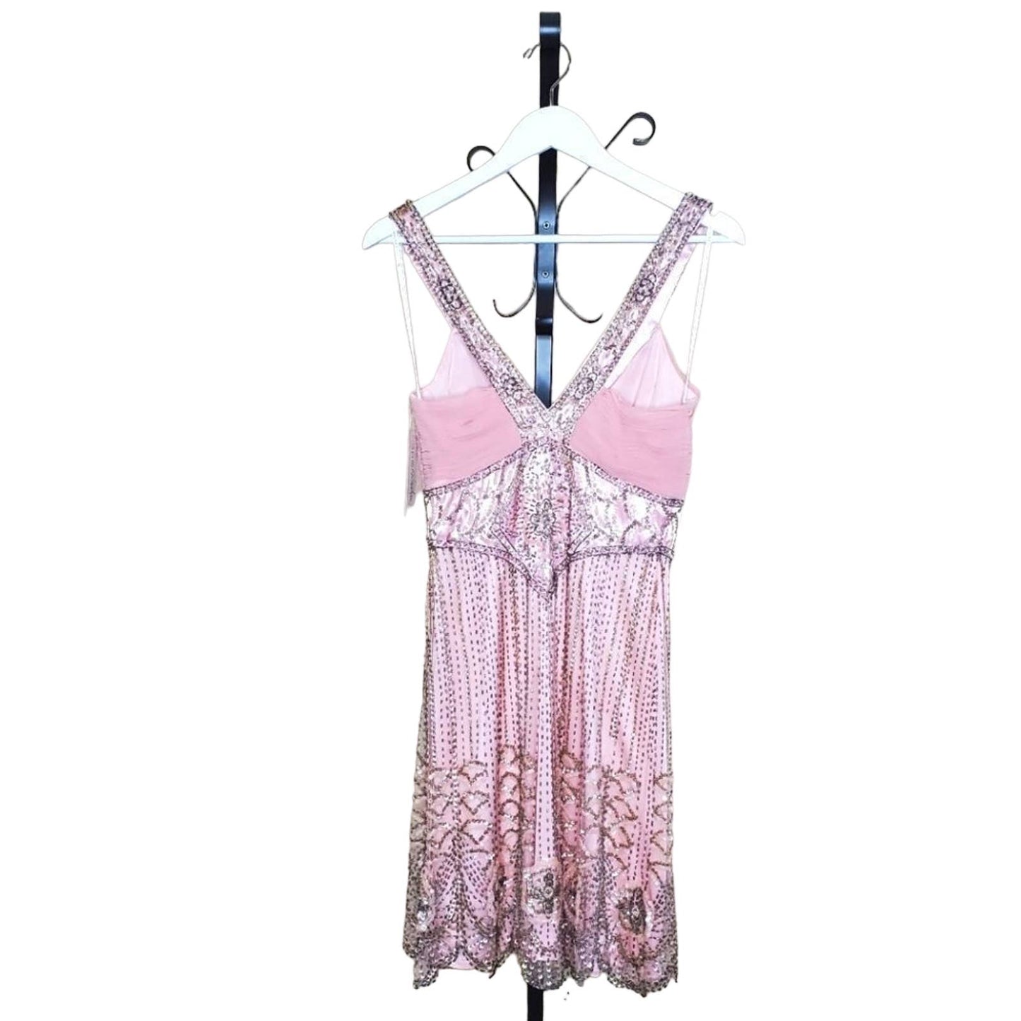 NEW Sue Wong Nocturne Beaded Embroidered Dress, Pink, Size 2