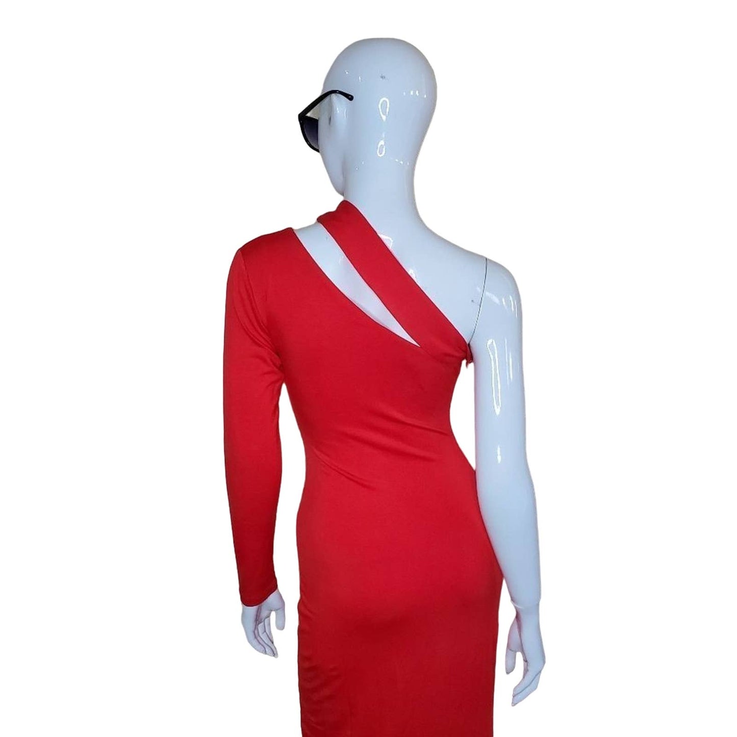 AQ/AQ 1 Sleeve Red Maxi Dress, Size 0