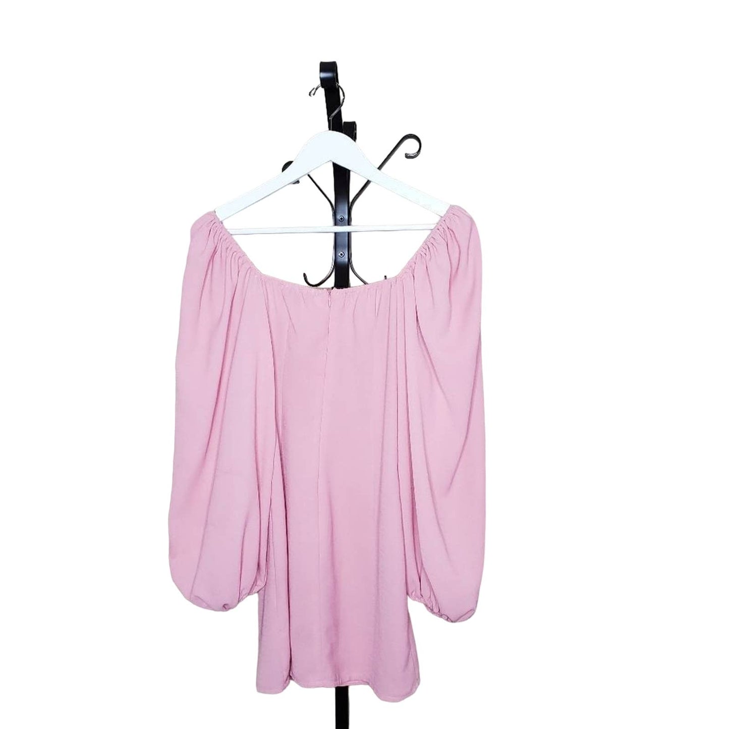 In The Style Puff Long Sleeve Mini Dress, Soft Pink, Size 6