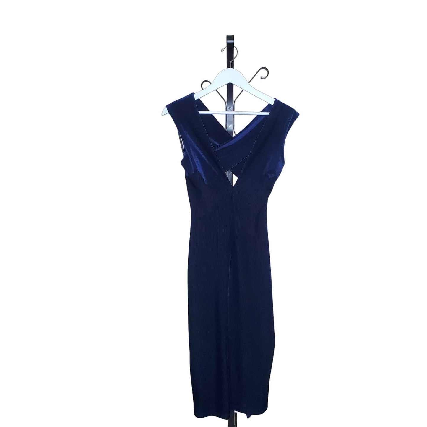 NEW Lovely Day Navy Mid Dress with Open Back, Size Small