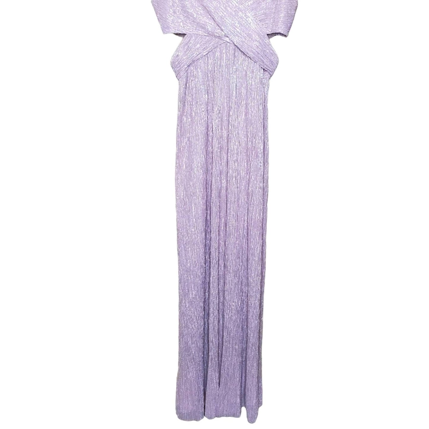 Intermix Lavender Silver Sparkle Spaghetti Strap Dress with Side Cutouts, Size 0